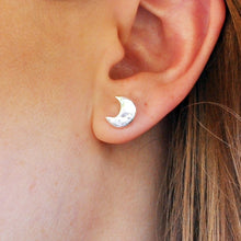 Load image into Gallery viewer, Crescent Moon Stud Earrings
