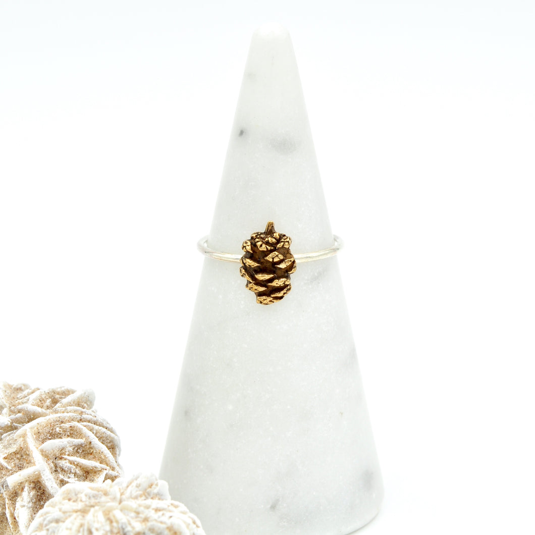 Tiny Pine Cone Ring