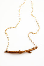 Load image into Gallery viewer, Bronze Horizontal Twig Necklace
