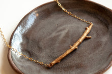 Load image into Gallery viewer, Bronze Horizontal Twig Necklace
