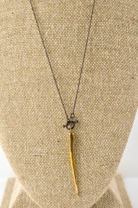 Edgy Long Spike Necklace
