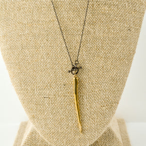Edgy Long Spike Necklace