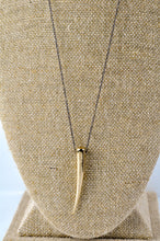 Load image into Gallery viewer, Edgy Bronze Spike Necklace
