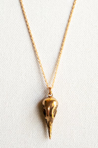 Greater Coucal Skull Necklace