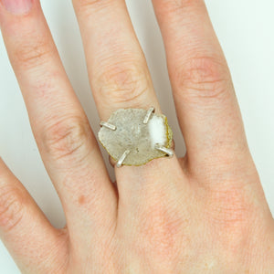 Crystal Geode Statement Ring - Size 8-1/2