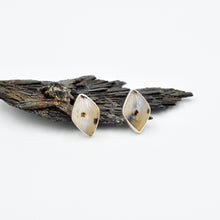 Load image into Gallery viewer, Montana Agate Diamond Studs
