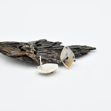 Load image into Gallery viewer, Montana Agate Diamond Studs
