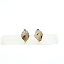 Load image into Gallery viewer, Montana Agate Diamond Studs
