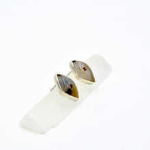 Load image into Gallery viewer, Montana Agate Diamond Studs
