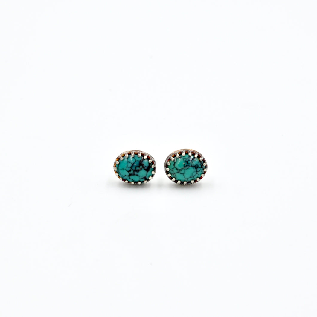 Turquoise Oval Studs