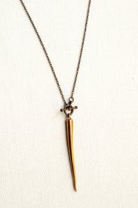Edgy Long Spike Necklace