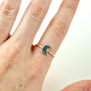 Tiny Crescent Moon Ring