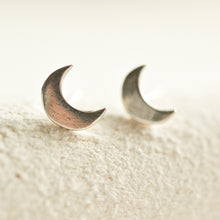 Load image into Gallery viewer, Tiny Crescent Moon Stud Earrings
