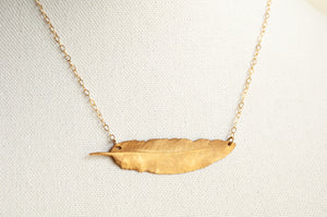 Horizontal Feather Necklace