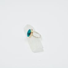 Load image into Gallery viewer, Two Tone Bisbee Turquoise Ring - Size 6
