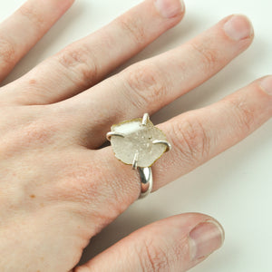 Crystal Geode Statement Ring - Size 8-1/2