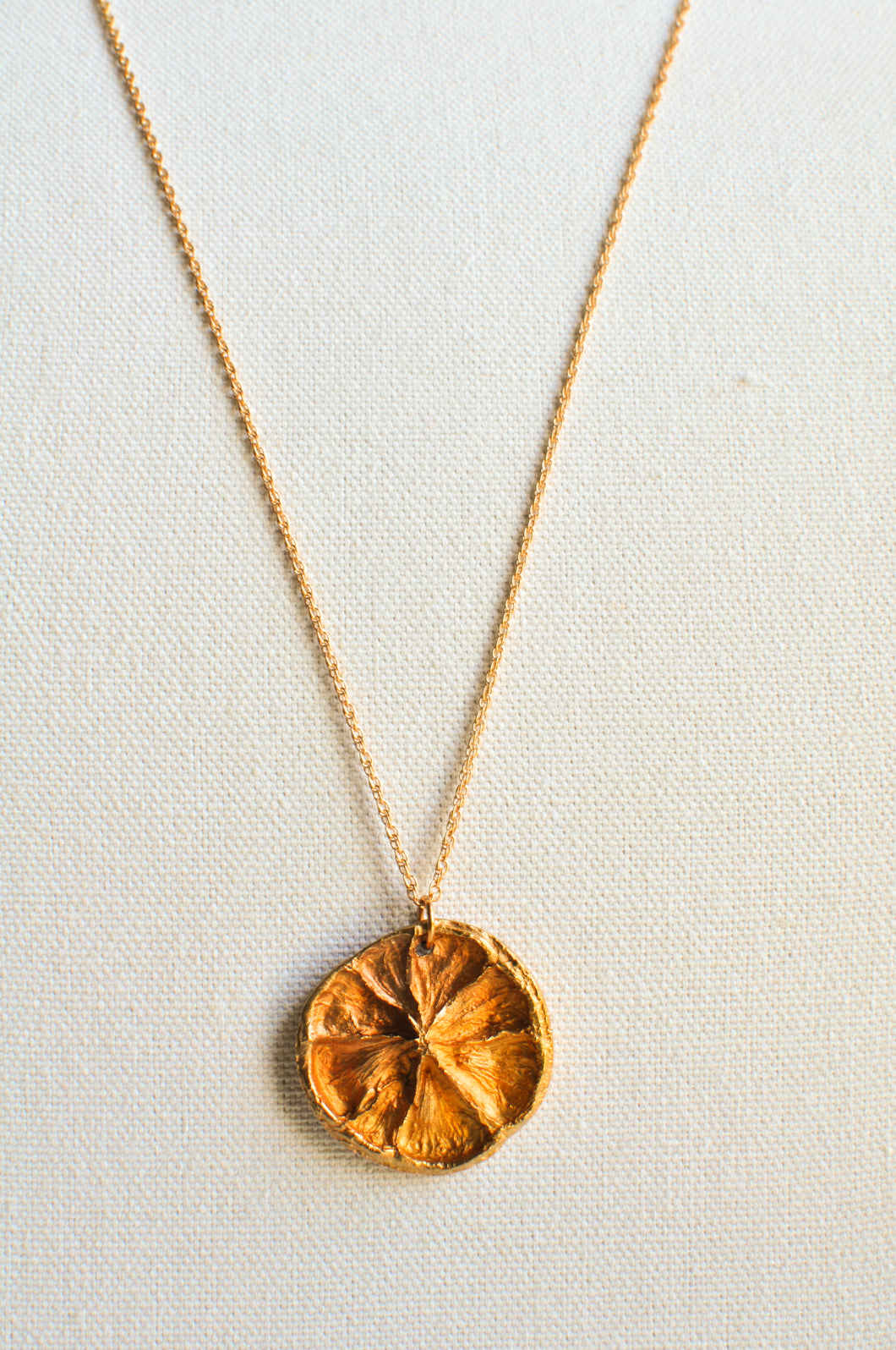 Long Lemon Slice Necklace
