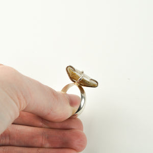 Crystal Geode Statement Ring - Size 8-1/2