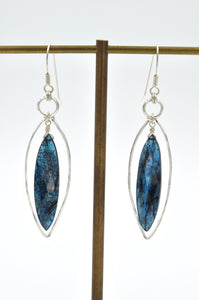 Imperial Kyanite Sterling Frame Drop Earrings