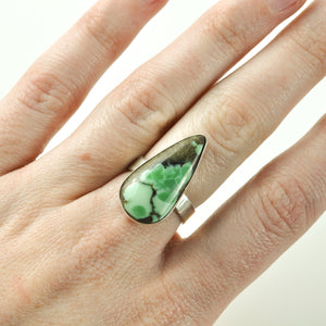 New Lander Variscite Teardrop Ring - Size 7