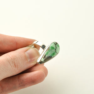 New Lander Variscite Teardrop Ring - Size 7