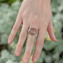 Load image into Gallery viewer, Peach Sapphire Statement Ring - Size 7
