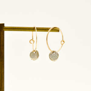 Hoop Earrings With Disc