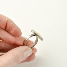 Load image into Gallery viewer, Large Mother of Pearl Statement Ring - Size 8
