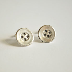 Sterling Silver Button Cuff Links