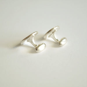 Sterling Silver Button Cuff Links