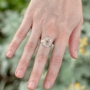 Light Stalactite Slice Statement Ring - Size 7-1/2