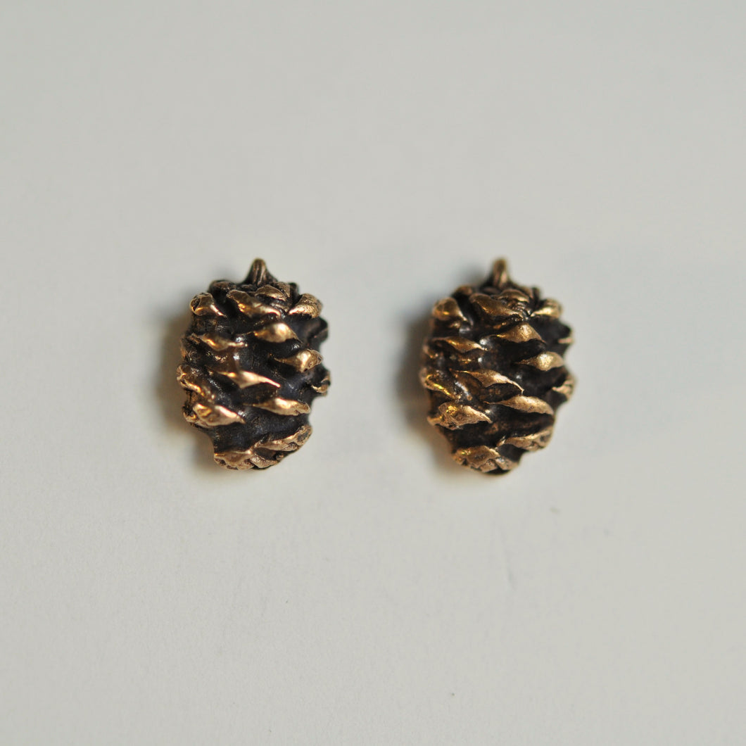 Pine Cone Stud Earrings