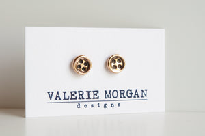 Teeny Button Stud Earrings