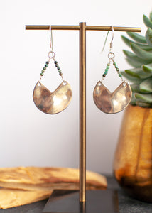 Faceted Chrysoprase Sector Earrings