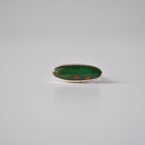 Nevada Turquoise Oval Stacker Ring - Size 6