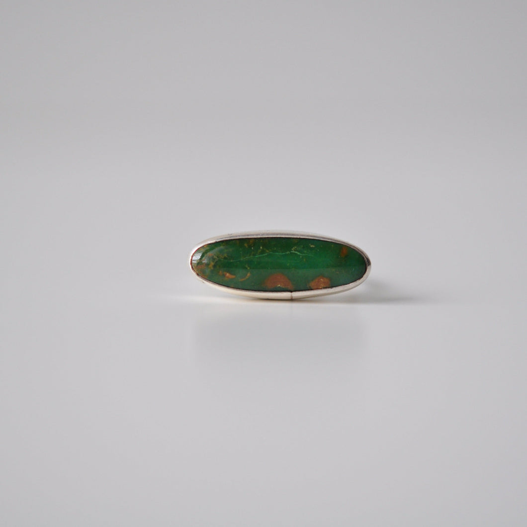 Nevada Turquoise Oval Stacker Ring - Size 6