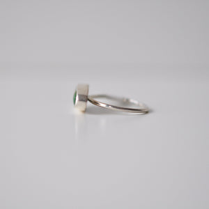 Nevada Turquoise Oval Stacker Ring - Size 6