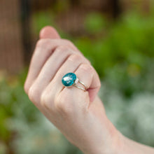 Load image into Gallery viewer, Turquoise Double Band Ring - Size 4-1/2
