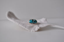 Load image into Gallery viewer, Cloud Mountain Turquoise &amp; Sterling Stacker Ring - Size 9
