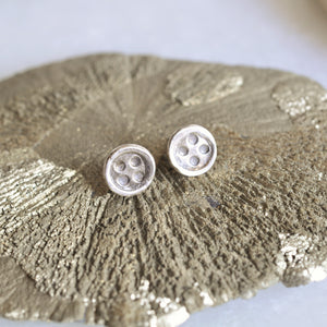 Teeny Button Stud Earrings
