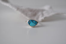 Load image into Gallery viewer, Cloud Mountain Turquoise &amp; Sterling Stacker Ring - Size 5
