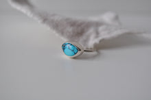 Load image into Gallery viewer, Cloud Mountain Turquoise &amp; Sterling Stacker Ring - Size 5
