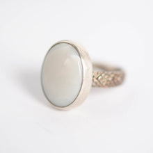 Load image into Gallery viewer, Oval White Quartz Ring - Size 6

