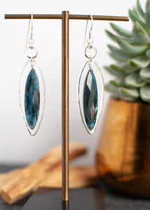 Imperial Kyanite Sterling Frame Drop Earrings