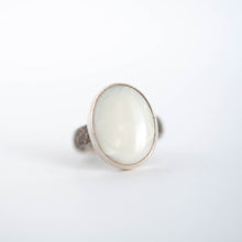 Load image into Gallery viewer, Oval White Quartz Ring - Size 6
