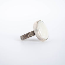 Load image into Gallery viewer, Oval White Quartz Ring - Size 6
