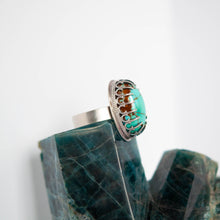 Load image into Gallery viewer, Turquoise Statement Ring with Dagger Bezel - Size 7
