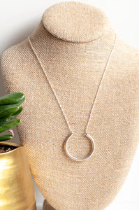 Modern Sterling Ring Necklace