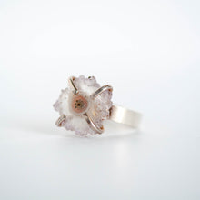 Load image into Gallery viewer, Light Stalactite Slice Statement Ring - Size 7-1/2
