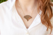 Load image into Gallery viewer, Ginkgo Fan Leaf Necklace
